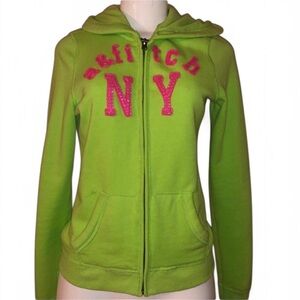 abercrombie kids neon green hoodie